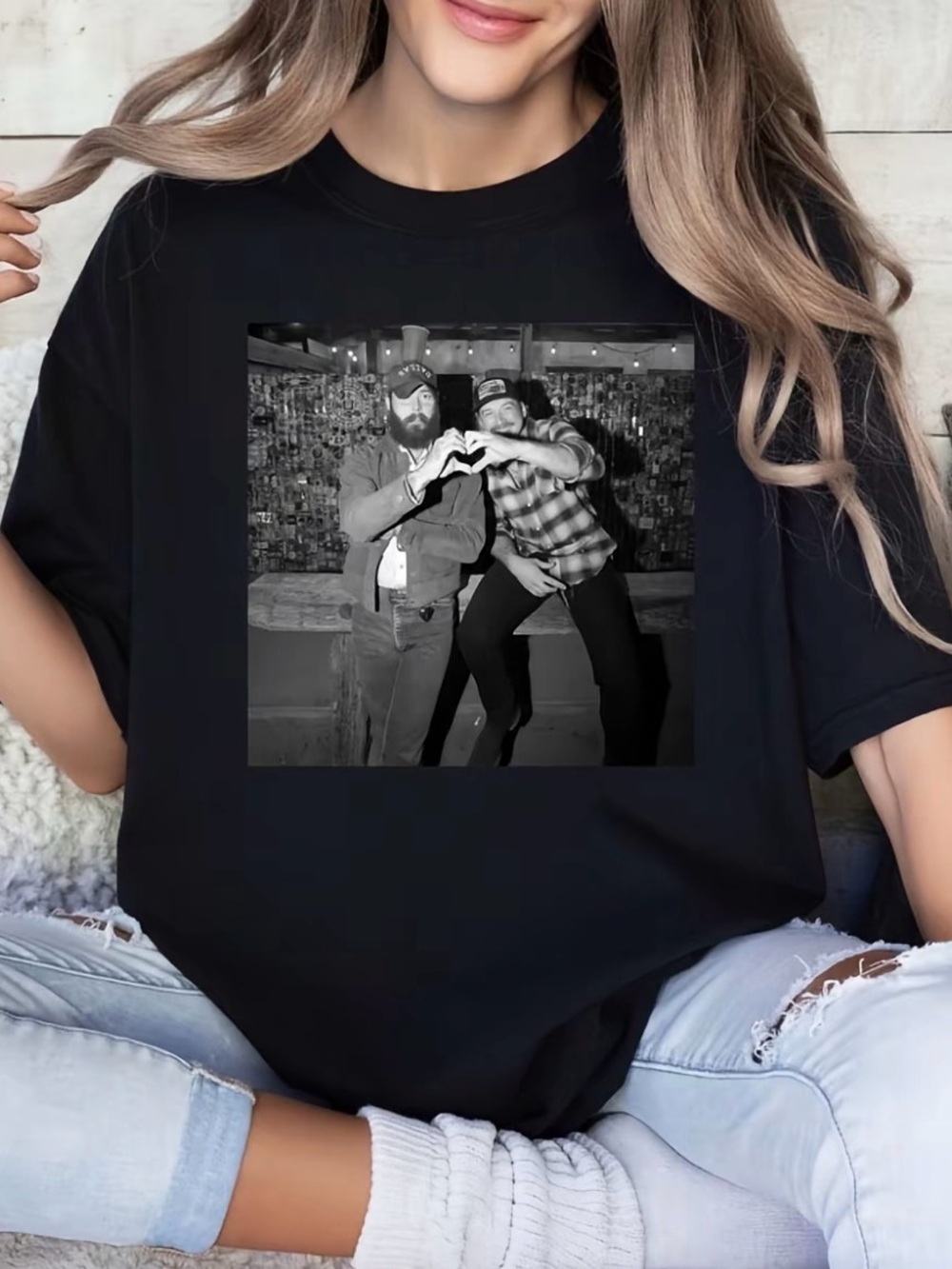 Post Malone x Morgan Wallen ‘I Had Some Help’ Black Graphic T-Shirt
